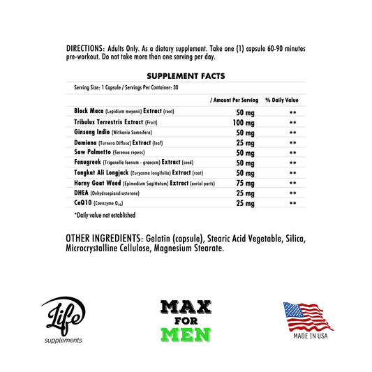 Max for Men por 30 Cápsulas