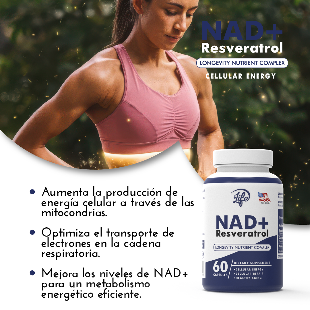 NAD+Resveratrol por 60 Cápsulas