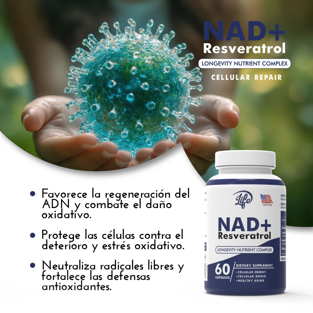 NAD+Resveratrol por 60 Cápsulas