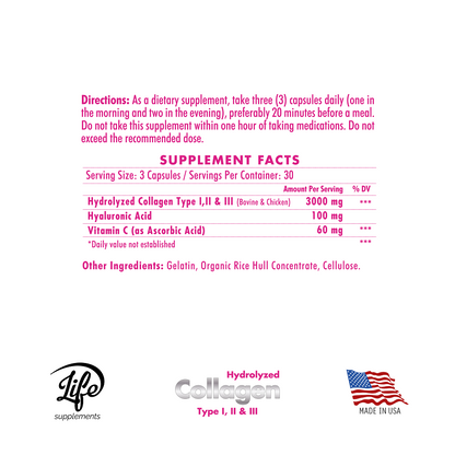 Hydrolyzed Collagen por 90 Cápsulas
