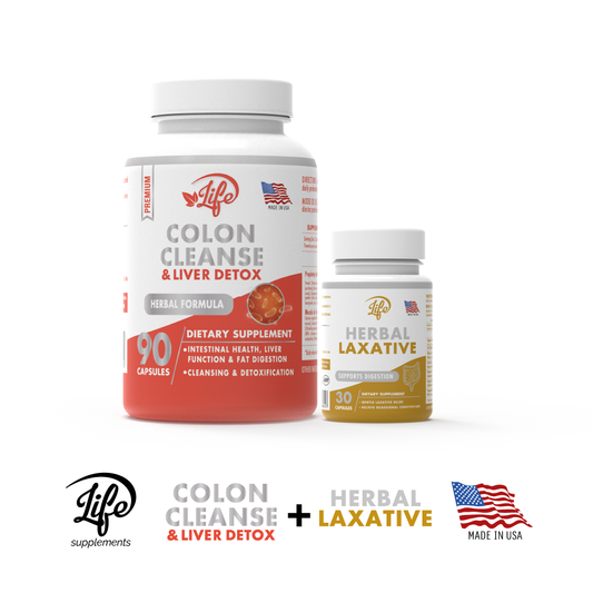 Combo Detox (Colon Cleanse 90 Caps + Herbal Laxative 30 Caps)