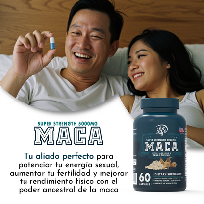 MACA + L-Arginina + Ginseng por 60 Cápsulas