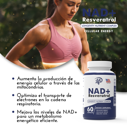 NAD+Resveratrol por 60 Cápsulas