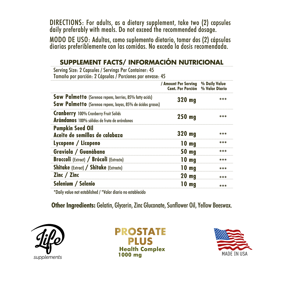 Prostate Plus 1.000 mg por 90 Cápsulas