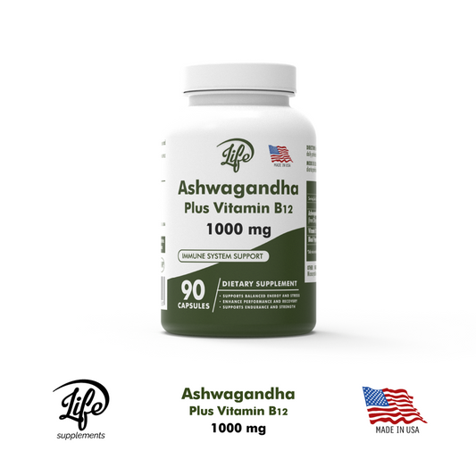 Ashwagandha Plus Vitamin B12 por 90 Cápsulas